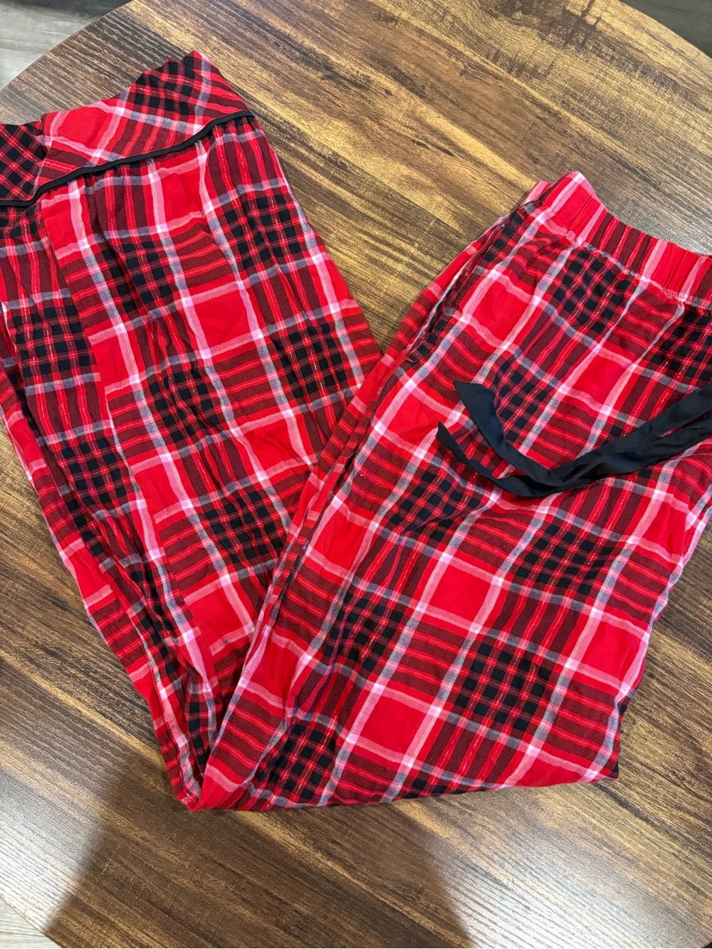 Victoria's Secret Red and Black Plaid Sleep Pants